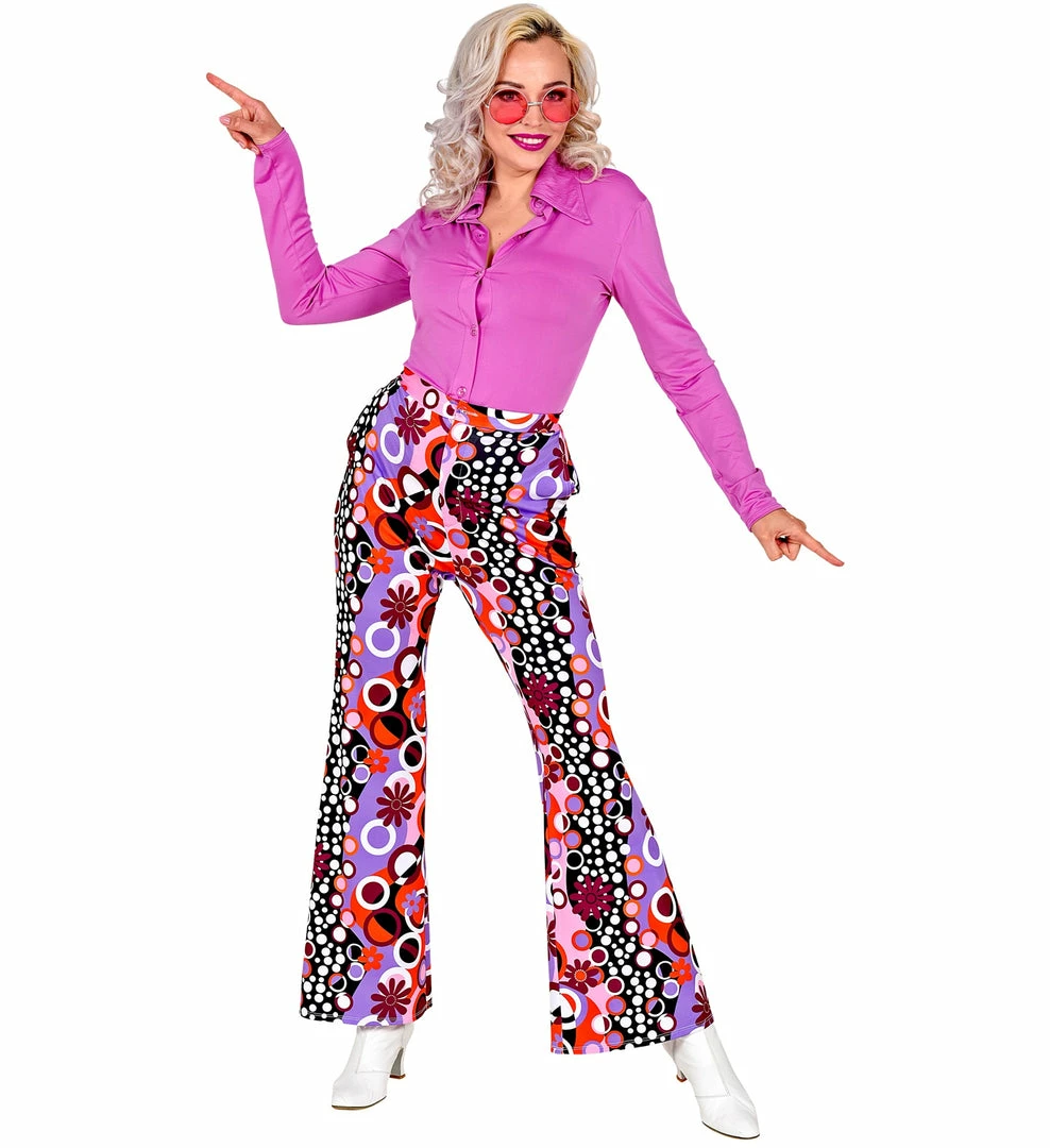 Widmann Retro 70's Disco Trousers Ladies 4 Widmann Retro 70's Disco Trousers Ladies