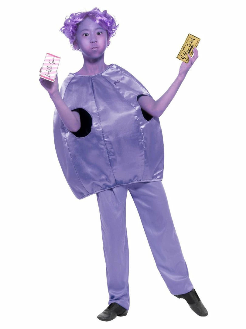 Smiffy's Roald Dahl Deluxe Violet Beauregarde Costume Girl's 4 Smiffy's Roald Dahl Deluxe Violet Beauregarde Costume Girl's