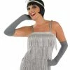 Funshack Roaring 1920's Girl Silver Flapper Costume 1 Funshack Roaring 1920's Girl Silver Flapper Costume