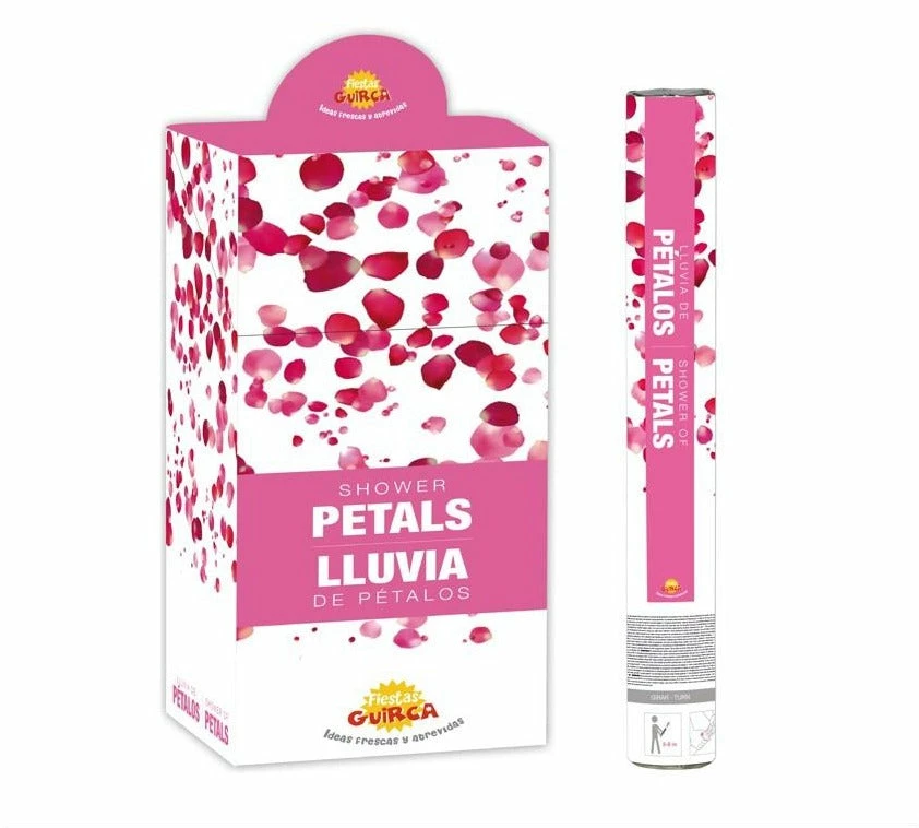 Fiestas Guirca Valentines Rose Petal Confetti Cannon 50cm 3 Fiestas Guirca Valentines Rose Petal Confetti Cannon 50cm