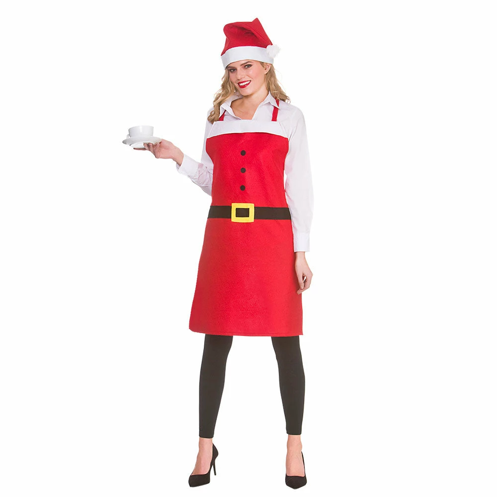 Wicked Santa Apron & Hat Christmas Costumes 3 Wicked Santa Apron & Hat Christmas Costumes