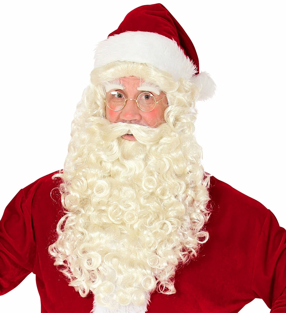 Widmann Christmas Costumes Santa Claus Wig, Beard & Eyebrow Set 4 Widmann Christmas Costumes Santa Claus Wig, Beard & Eyebrow Set