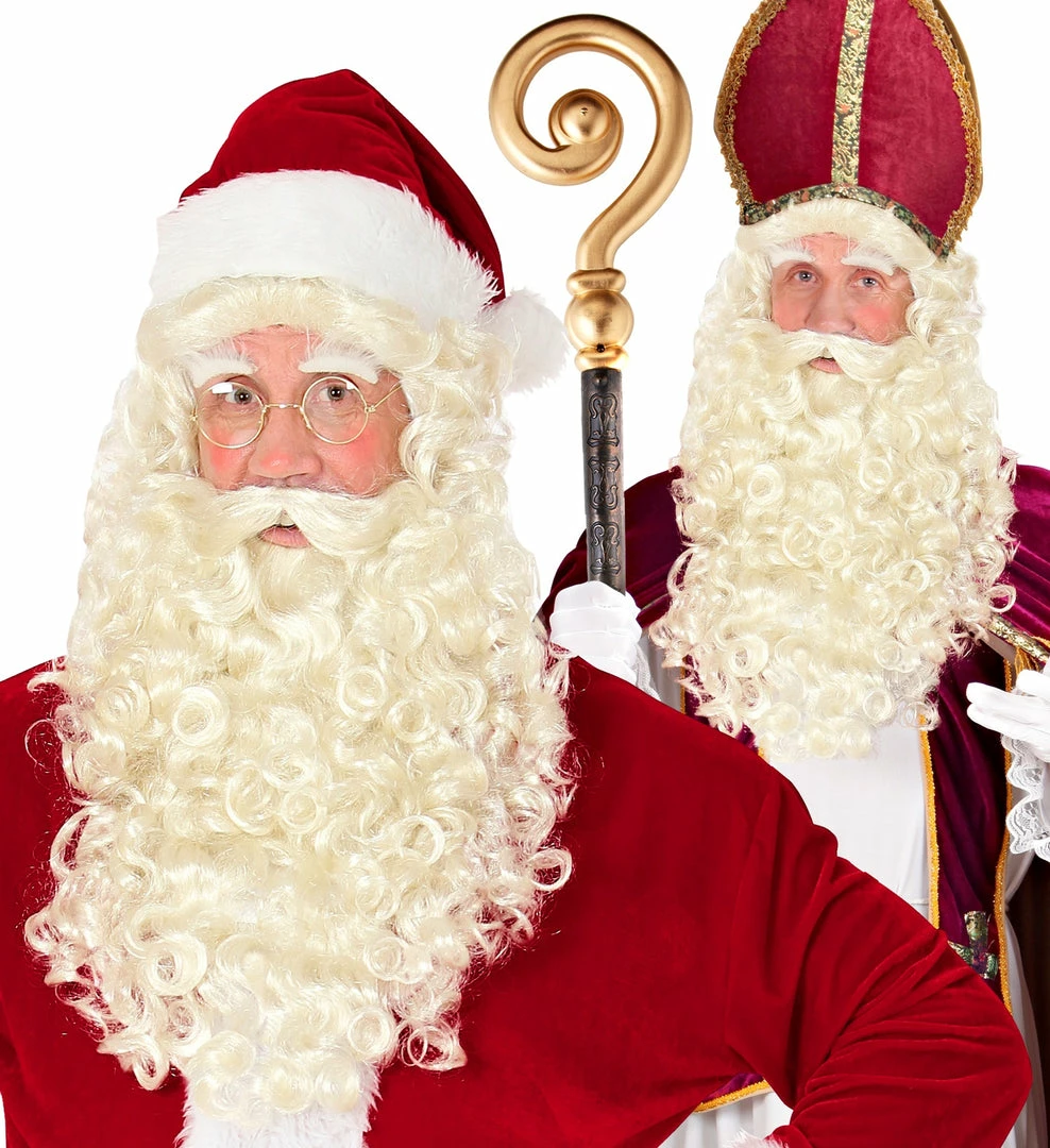 Widmann Christmas Costumes Santa Claus Wig, Beard & Eyebrow Set 3 Widmann Christmas Costumes Santa Claus Wig, Beard & Eyebrow Set