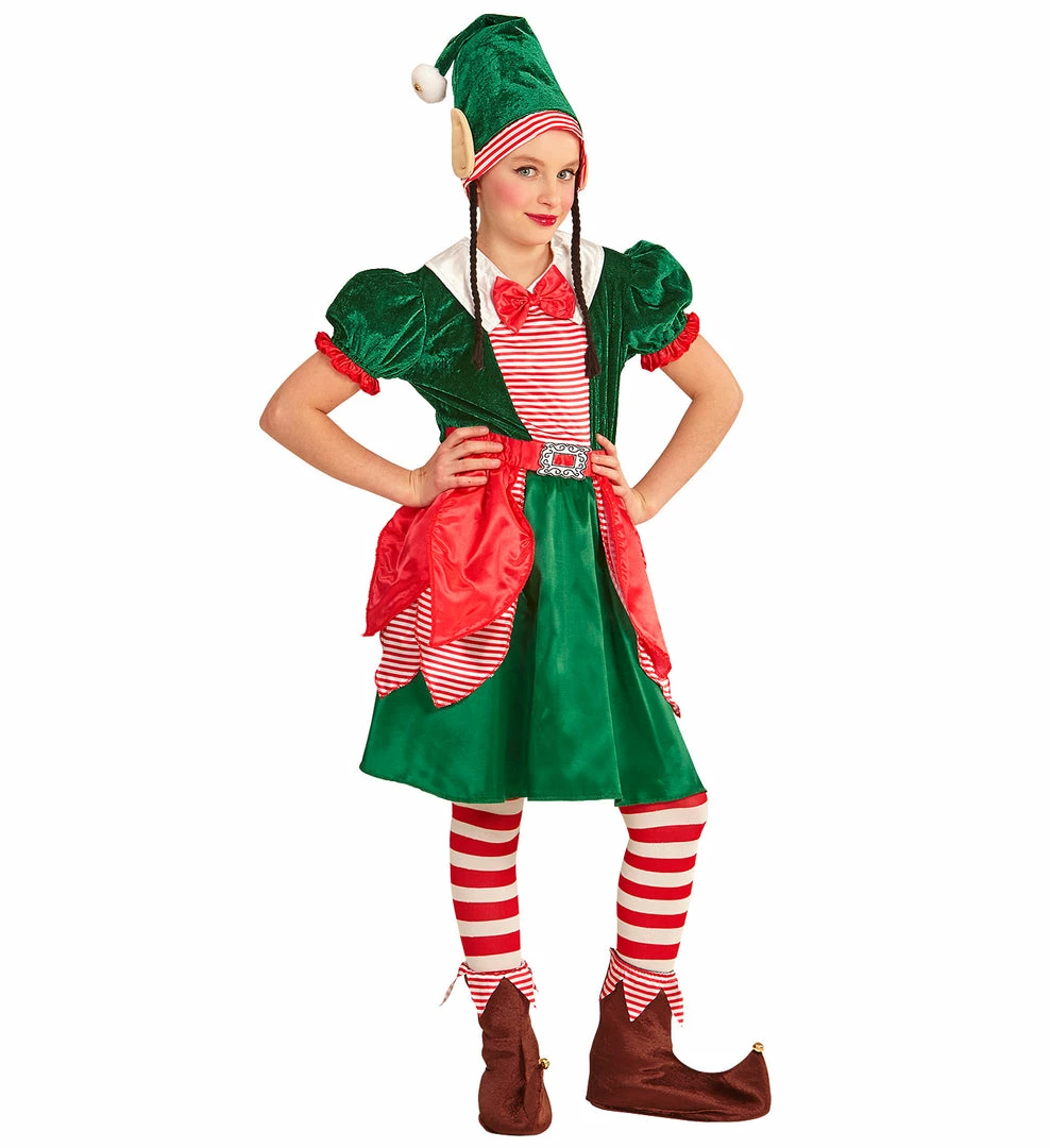 Widmann Santa's Little Helper Costume Girl 4 Widmann Santa's Little Helper Costume Girl