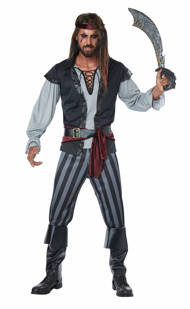 California Costumes Pirate Costumes Scallywag Pirate Costume Men's 3 California Costumes Pirate Costumes Scallywag Pirate Costume Men's