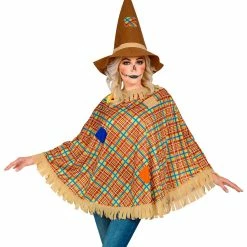 Widmann Scarecrow Poncho Adult Halloween