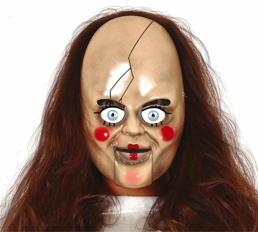 Fiestas Guirca Scary Doll Mask Halloween 3 Fiestas Guirca Scary Doll Mask Halloween
