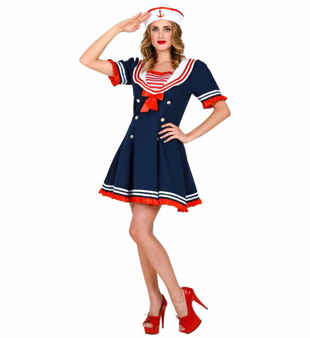 Widmann Ship Ahoy Sailor Costume Ladies 3 Widmann Ship Ahoy Sailor Costume Ladies