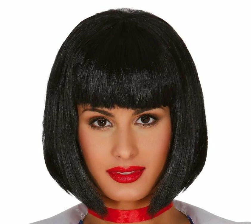 Fiestas Guirca Costume Accessories Short Bob Wig Black 3 Fiestas Guirca Costume Accessories Short Bob Wig Black