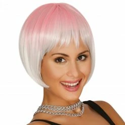 Fiestas Guirca Short Pink Wig Two Tone