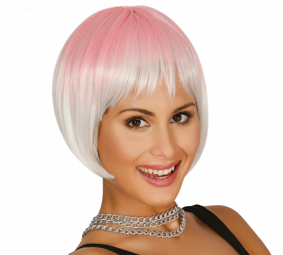 Fiestas Guirca Short Pink Wig Two Tone 3 Fiestas Guirca Short Pink Wig Two Tone