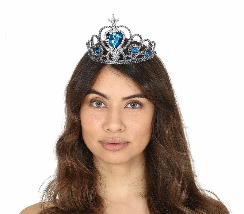 Fiestas Guirca Silver Queen's Tiara Crown Blue Jewels Medieval, Renaissance & Tudor Costumes 3 Fiestas Guirca Silver Queen's Tiara Crown Blue Jewels Medieval, Renaissance & Tudor Costumes