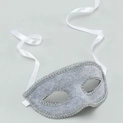Bristol Silver Eyemask Ribbon Tie