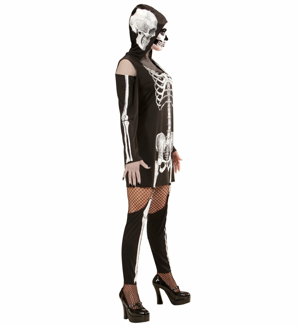 Widmann Skeleton Hooded Dress Costume Adult 5 Widmann Skeleton Hooded Dress Costume Adult