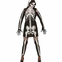 Widmann Skeleton Hooded Dress Costume Adult