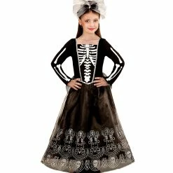 Widmann Skeletria Skeleton Costume Girls