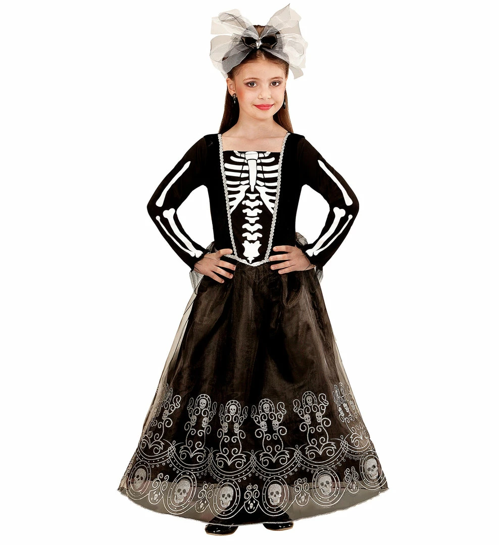 Widmann Skeletria Skeleton Costume Girls 3 Widmann Skeletria Skeleton Costume Girls