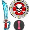 Widmann Skull Pirate Sword And Shield Set Child's 2 Widmann Skull Pirate Sword And Shield Set Child's