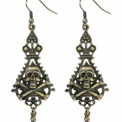 Widmann Pirate Costumes Skull And Crossed Bones Pirate Earrings