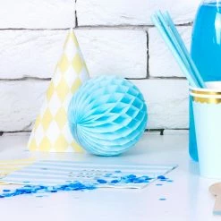 Partydecor Sky Blue Honeycomb Decoration 10cm