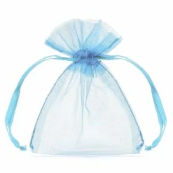 Partydecor Wedding Favours 20 Sky Blue Organza Bags 7.5 X10cm
