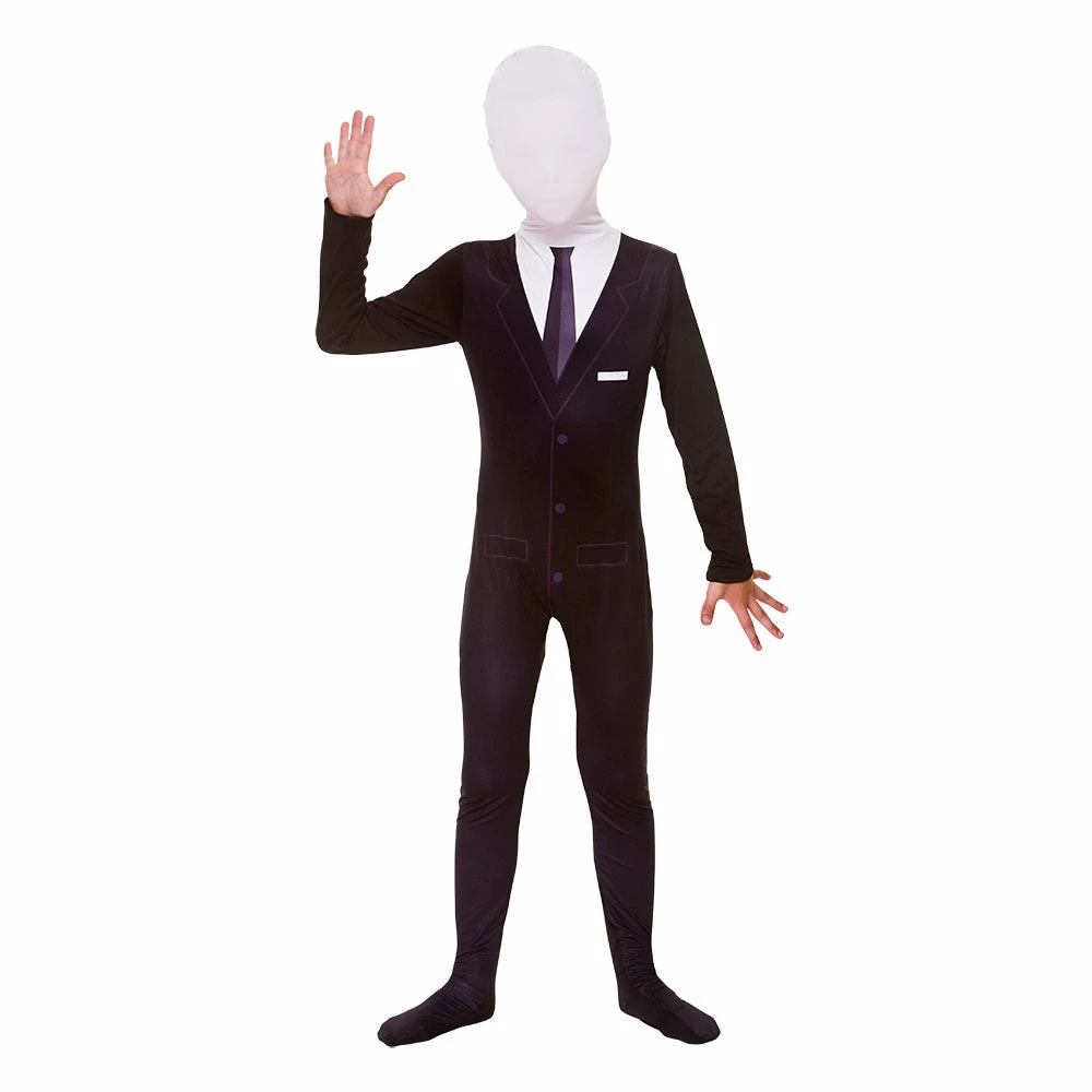 Wicked Slenderman Tuxedo Child Skinz Costume Boys 3 Wicked Slenderman Tuxedo Child Skinz Costume Boys