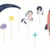 Partydecor Space Cake Toppers Party Supplies