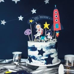 Partydecor Space Cake Toppers Party Supplies