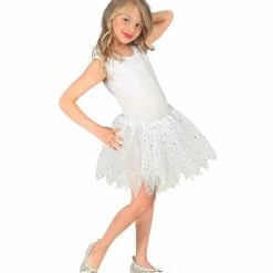 Fiestas Guirca Sparkling Tutu Skirt White Kids Christmas Costumes