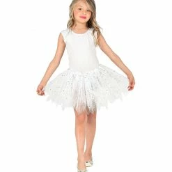 Fiestas Guirca Sparkling Tutu Skirt White Kids Christmas Costumes