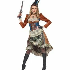 Widmann Steampunk Costume With Mini Hat Ladies