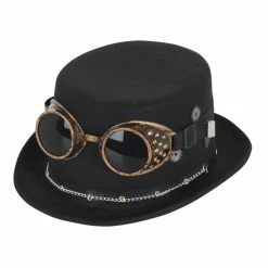 Bristol Steampunk Top Hat With Goggles And Gears