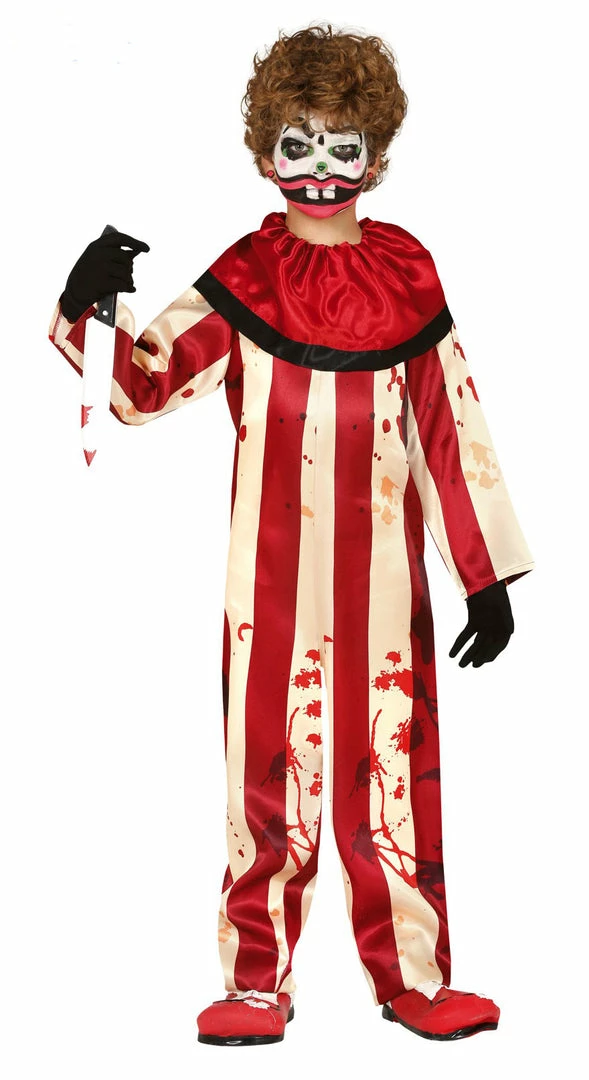 Fiestas Guirca Halloween Striped Clown Costume Boy's 3 Fiestas Guirca Halloween Striped Clown Costume Boy's