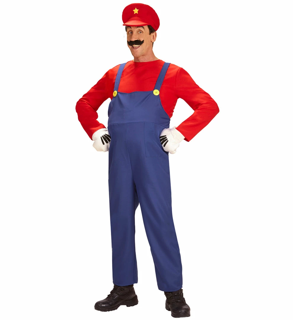 Widmann Super Plumber Mario Red Costume 4 Widmann Super Plumber Mario Red Costume