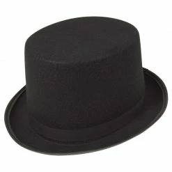Fiestas Guirca Tall Black Felt Top Hat Historical Costumes