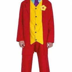 Fiestas Guirca Mr Smile Joker Costume Teen Superhero & Villiain