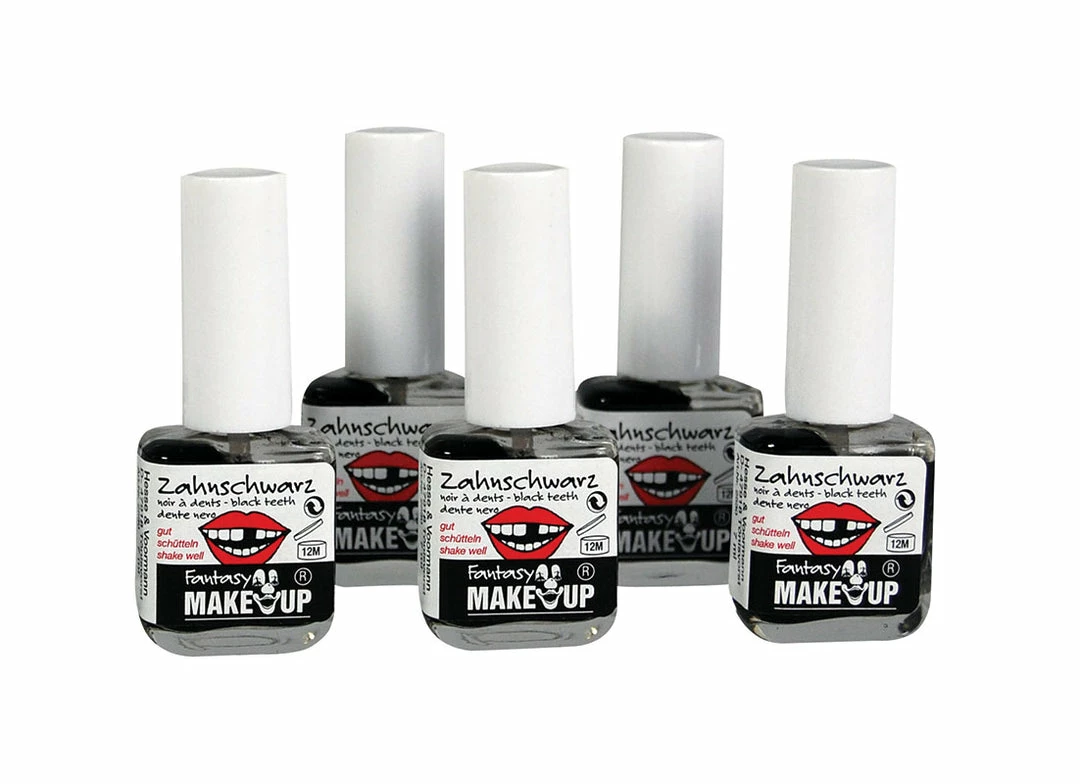 Bristol Tooth Black Liquid Facepaints & FX 3 Bristol Tooth Black Liquid Facepaints & FX