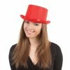 Bristol Costume Accessories Top Hat Red Satin 2 Bristol Costume Accessories Top Hat Red Satin