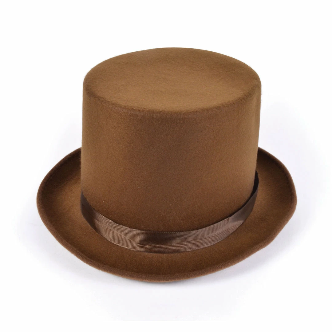 Bristol Top Hat Brown Wool Felt 3 Bristol Top Hat Brown Wool Felt