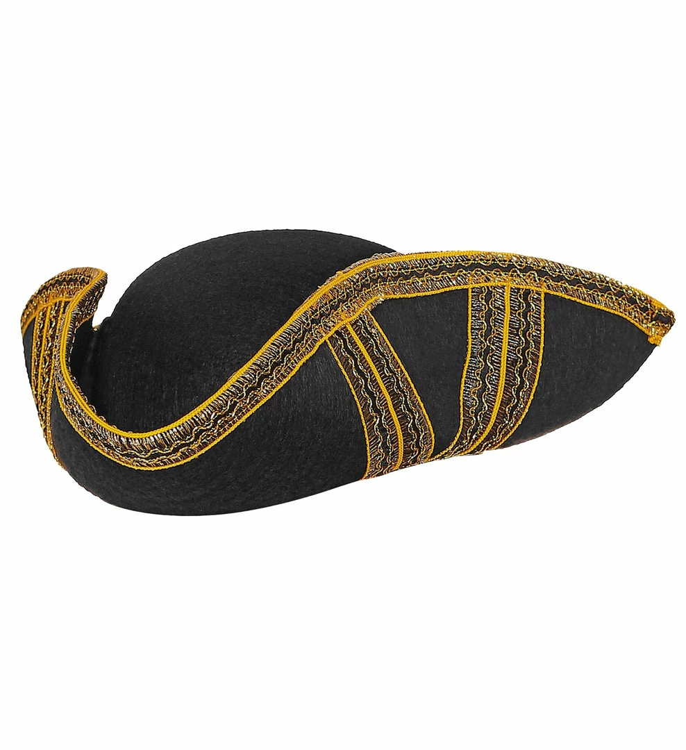 Widmann Tricorn Hat With Gold Trim Medieval, Renaissance & Tudor Costumes 3 Widmann Tricorn Hat With Gold Trim Medieval, Renaissance & Tudor Costumes