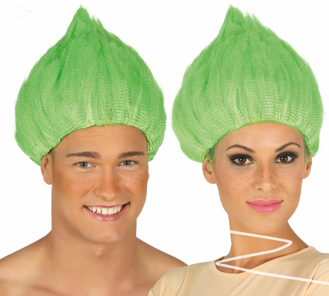 My Fancy Dress Troll Wig Green 3 My Fancy Dress Troll Wig Green