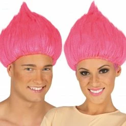 Fiestas Guirca Wigs Troll Wig Pink