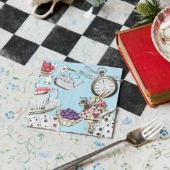 Talking Tables Party Supplies Truly Alice Blue Cocktail Napkins Pack Of 20