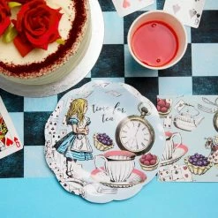 Talking Tables Truly Alice Blue Paper Plates Pack Of 12 Party Supplies
