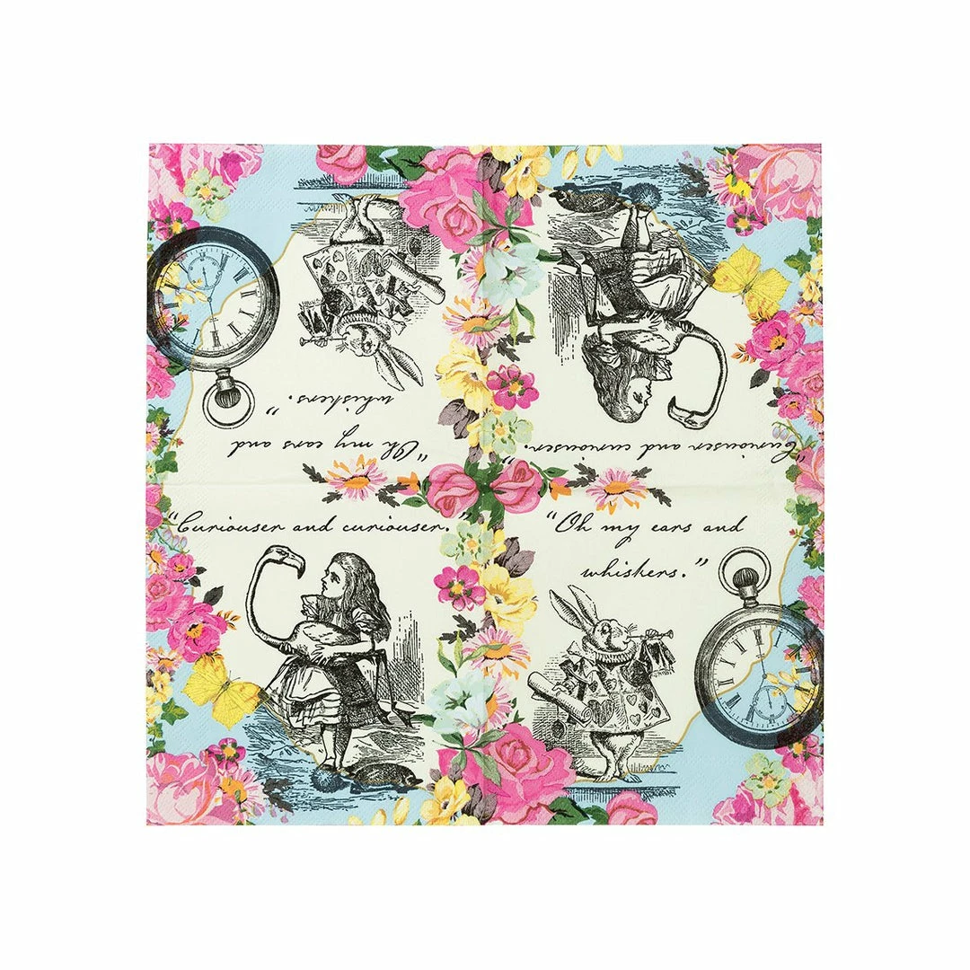 Talking Tables Party Supplies Truly Alice Cocktail Napkins Pack Of 20 4 Talking Tables Party Supplies Truly Alice Cocktail Napkins Pack Of 20