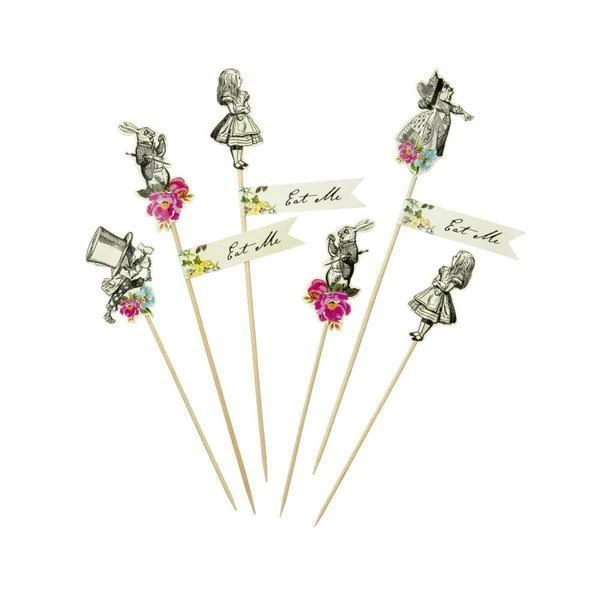 Talking Tables Truly Alice Mad Party Picks Pack Of 12 Party Supplies 4 Talking Tables Truly Alice Mad Party Picks Pack Of 12 Party Supplies