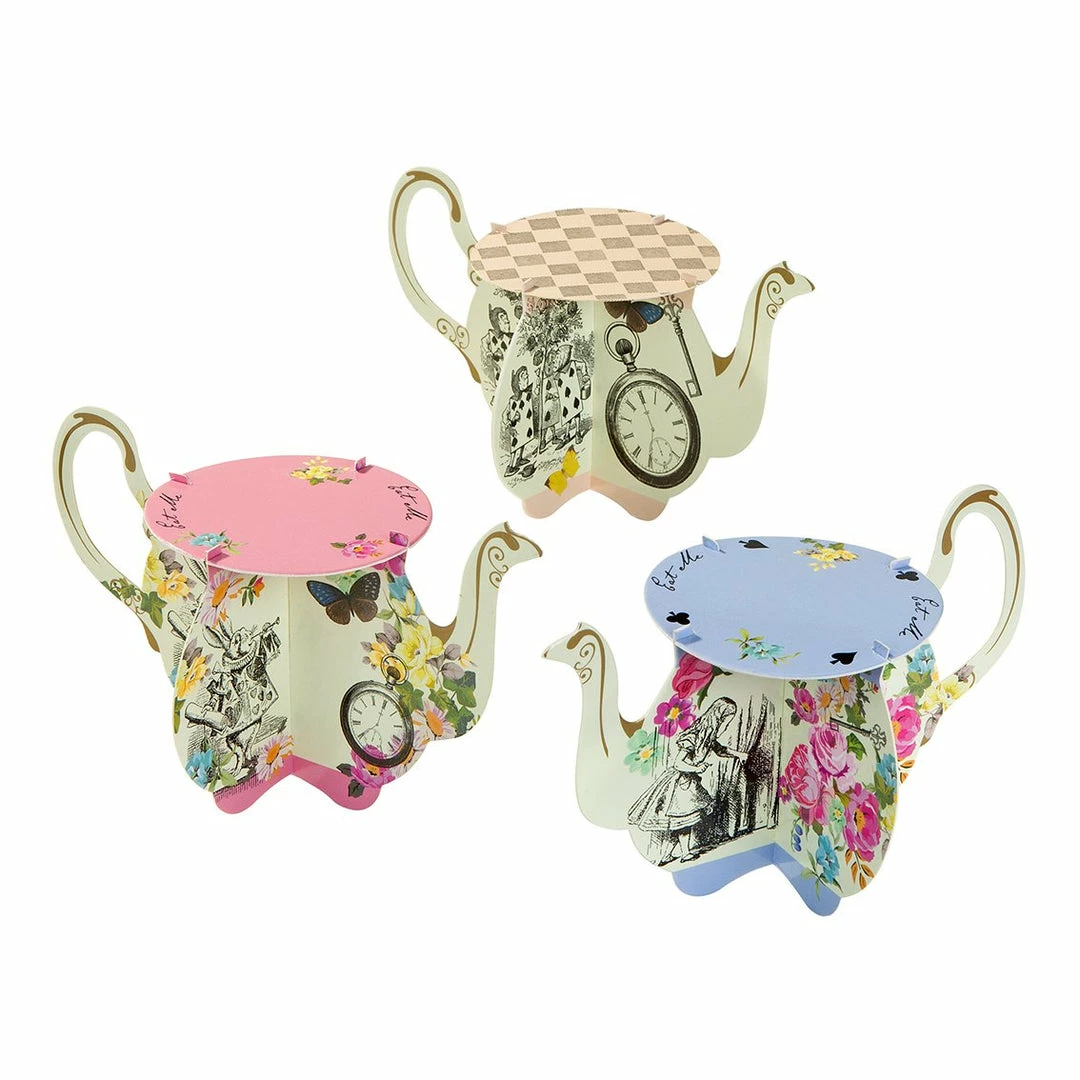 Talking Tables Truly Alice Teapot Cake Stands Party Supplies 3 Talking Tables Truly Alice Teapot Cake Stands Party Supplies