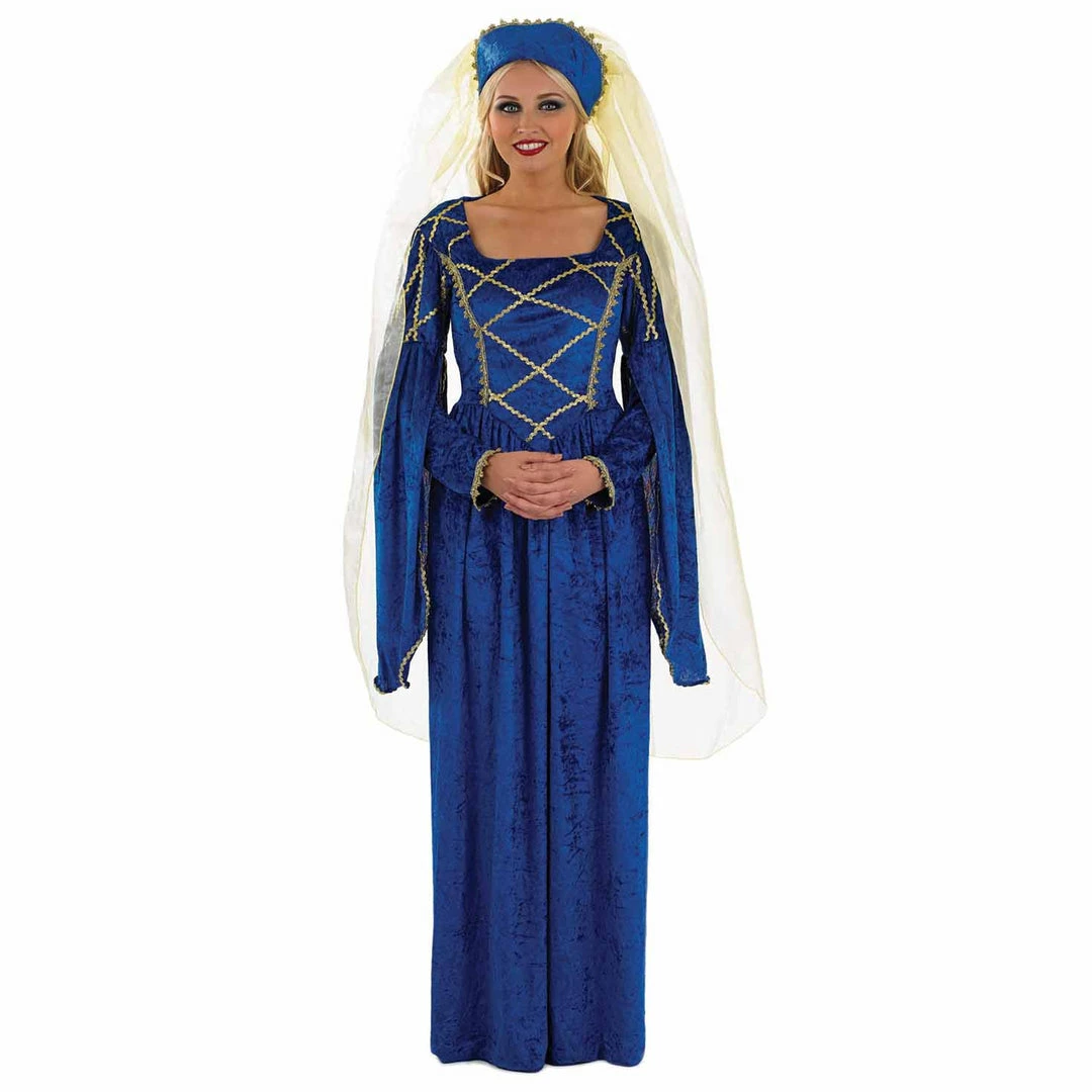 Funshack Medieval, Renaissance & Tudor Costumes Tudor Royal Lady Costume Blue 3 Funshack Medieval, Renaissance & Tudor Costumes Tudor Royal Lady Costume Blue
