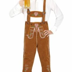 Widmann Tyrolean Man Lederhosen Costume Light Brown World Costumes