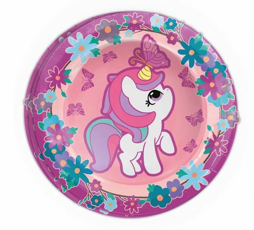 Fiestas Guirca Unicorn Plates 8 Pack 3 Fiestas Guirca Unicorn Plates 8 Pack